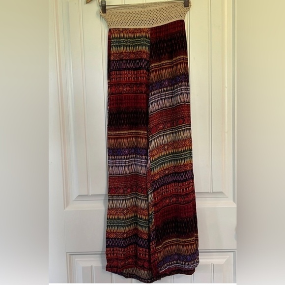 About a girl boho wide leg pull on Pants Size Medium - Picture 1 of 6